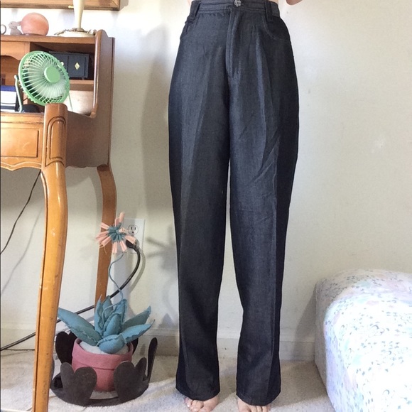 VERSACE JEANS COUTURE Sleek Sheen High Waist Pants - Picture 13 of 13